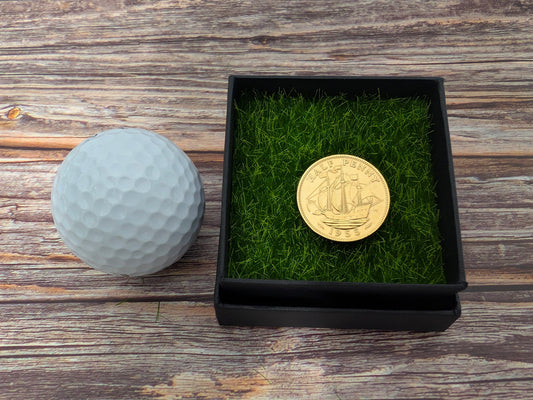 Halfpenny (1937-1967) - Gold Plated Coin Golf Ball Marker