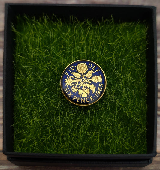 Sixpence (1953-1967) - Enamelled Coin Golf Ball Marker