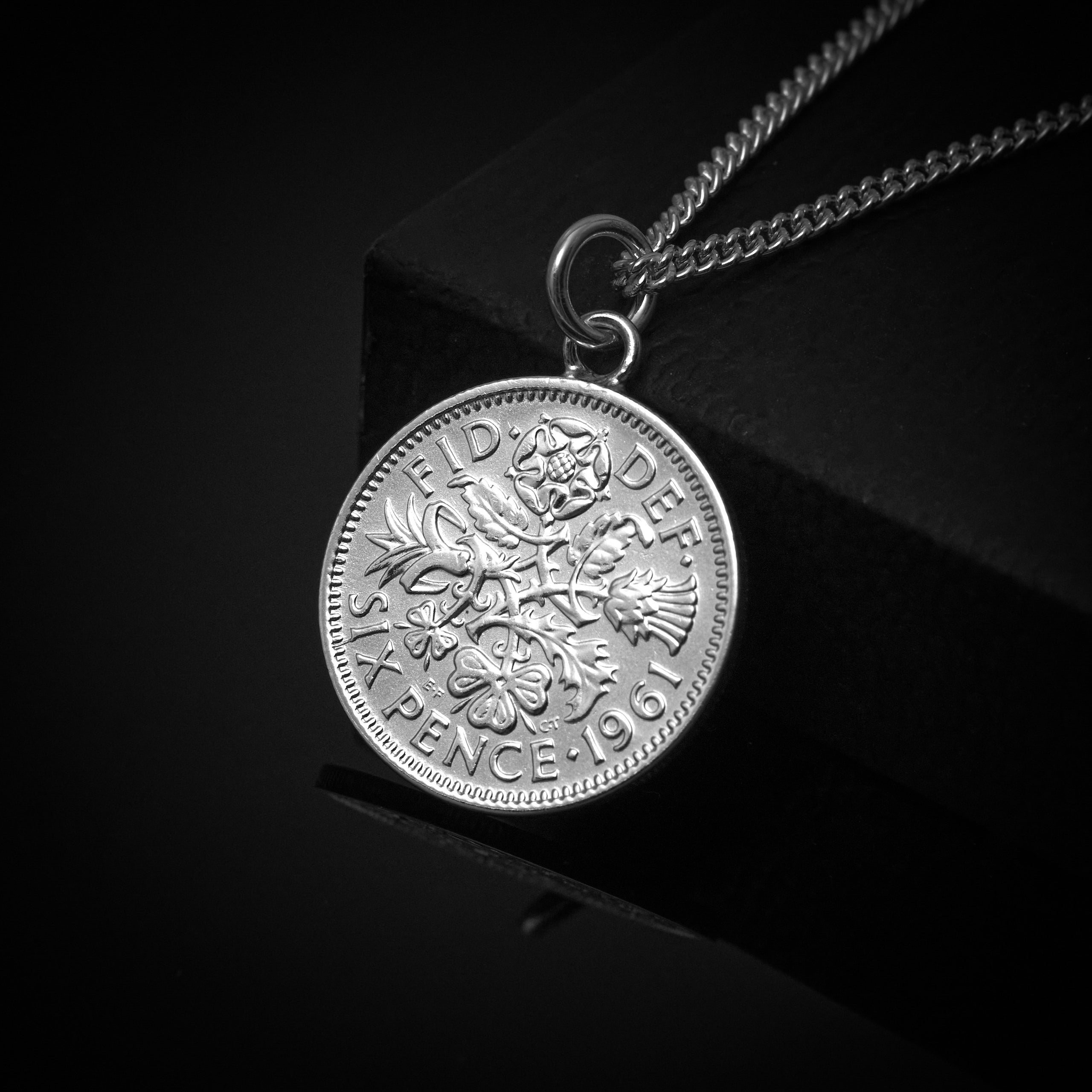 Lucky Sixpence Sixpence Necklace 1960 Sixpence (1953-1967