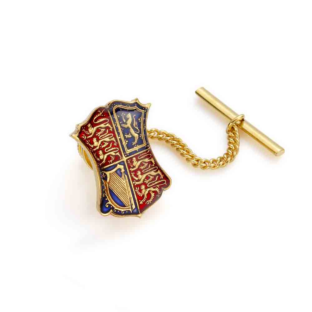 Enamelled Coin Tie Pins
