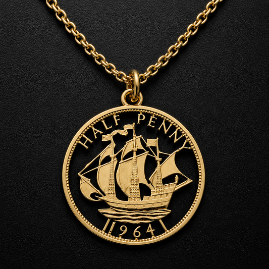 Halfpenny (1937-1967) - Cut Out Coin Necklace