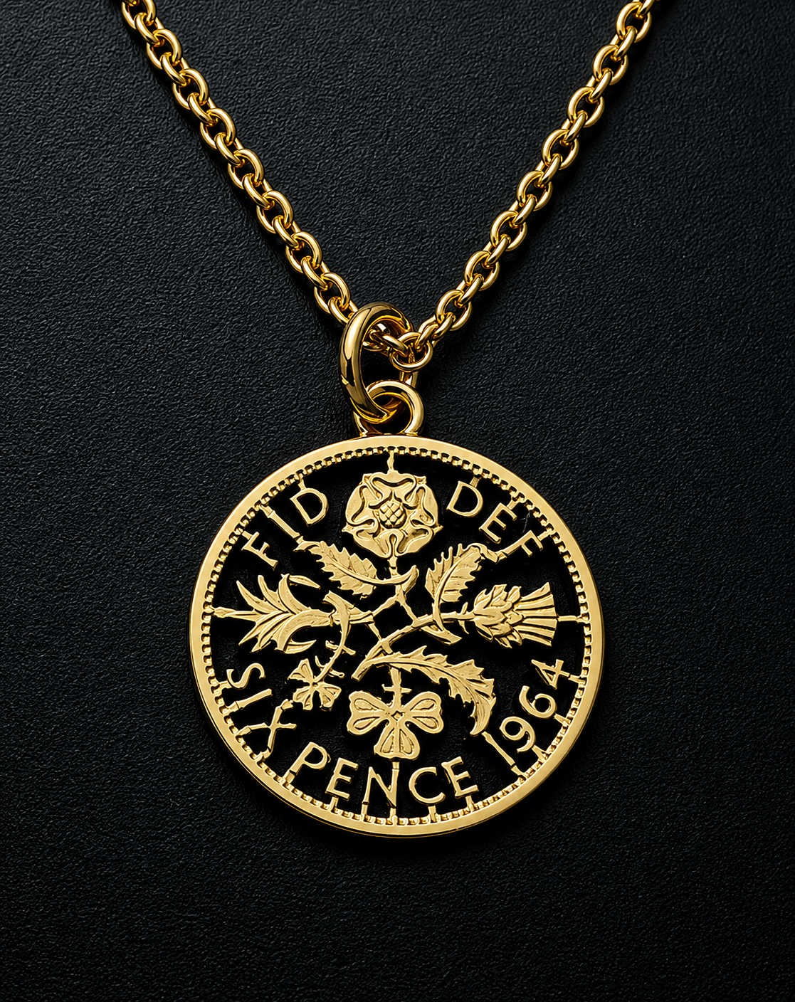 Sixpence (1953-1967) - Cut Out Coin Necklace